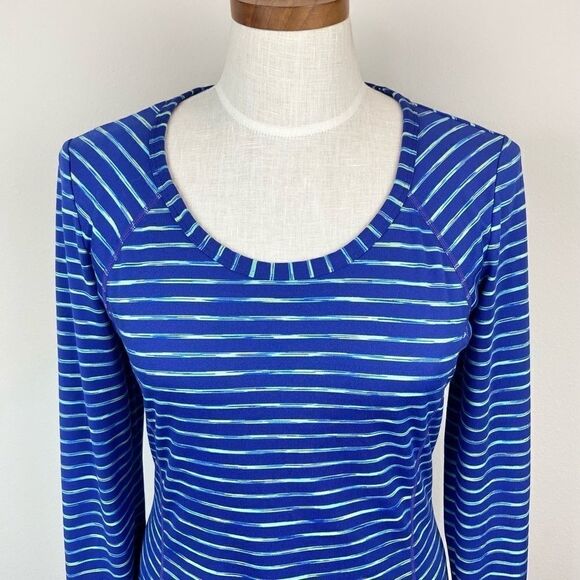 Athleta Pop Space Dye Long Sleeve Workout Top - Picture 3 of 6